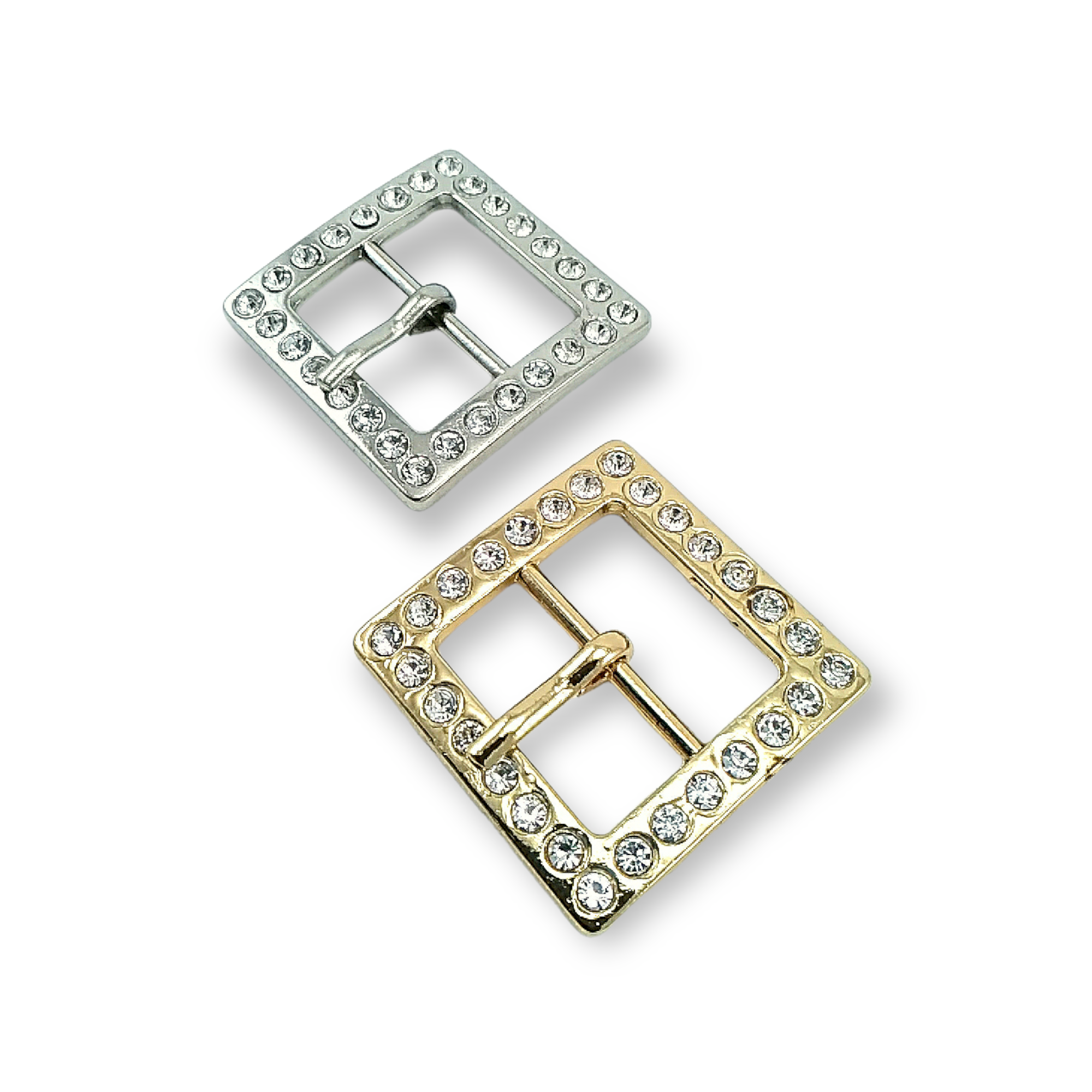 Rhinestone Belt Buckle 25mm Center Bar Belt Buckle E 04