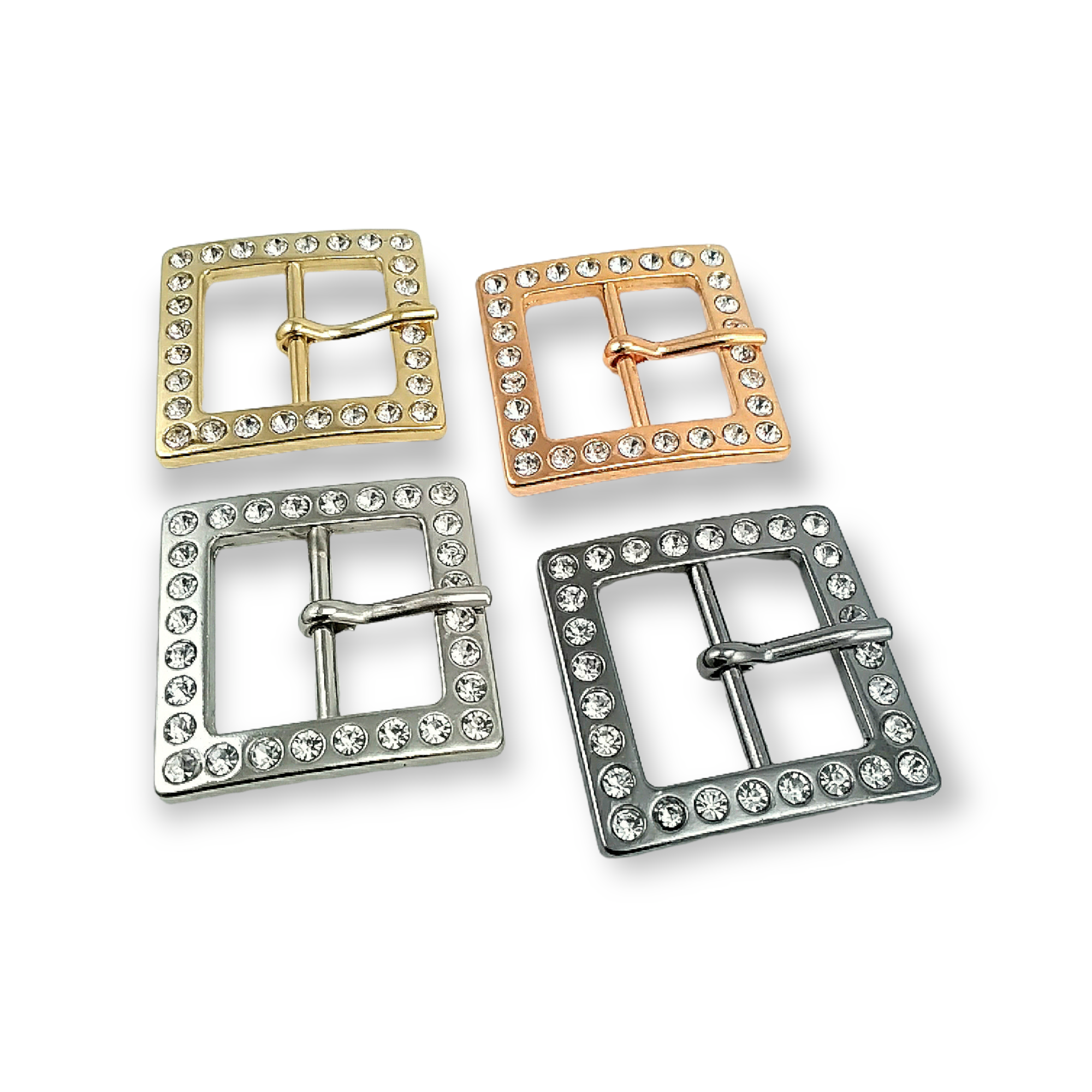 Rhinestone Belt Buckle 25mm Center Bar Belt Buckle E 04