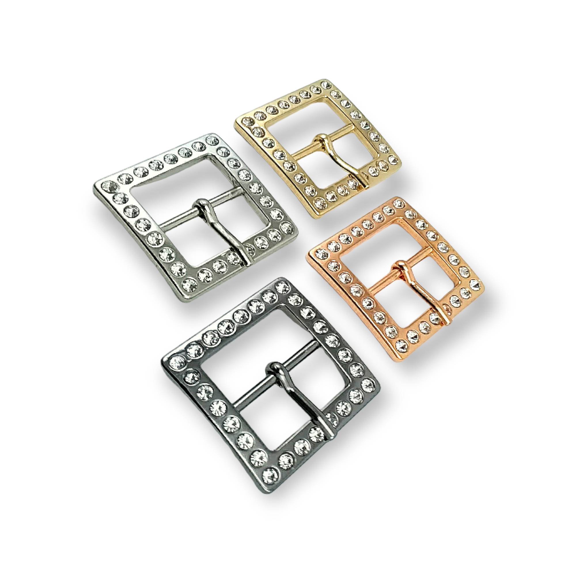 Rhinestone Belt Buckle 25mm Center Bar Belt Buckle E 04