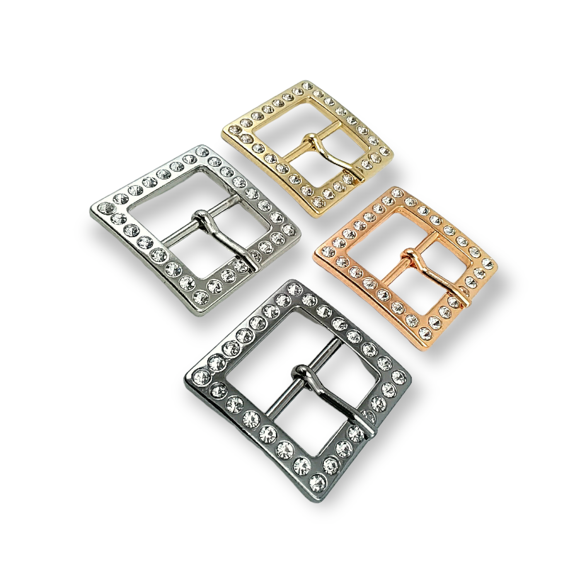 Rhinestone Belt Buckle 25mm Center Bar Belt Buckle E 04