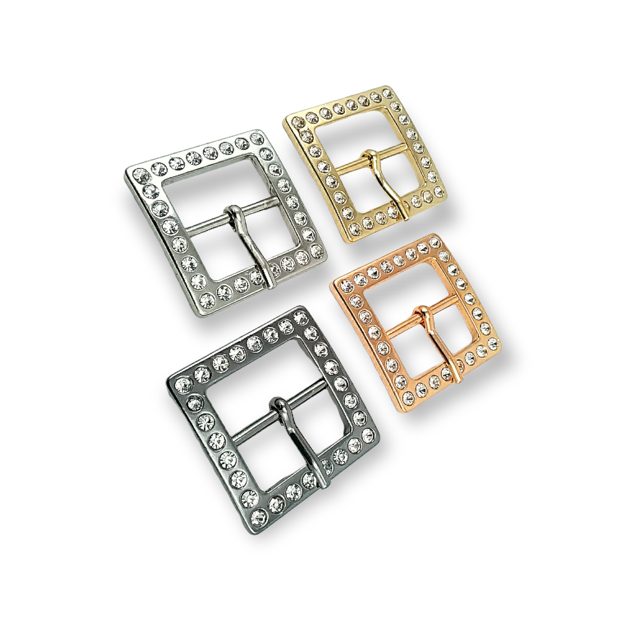 Rhinestone Belt Buckle 25mm Center Bar Belt Buckle E 04