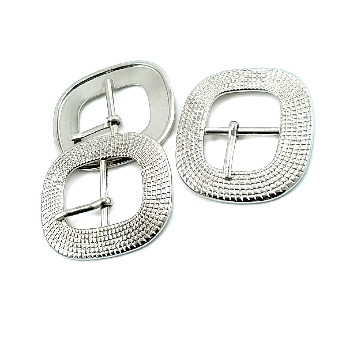 Oval and Patterned Belt Buckle 23 mm E 169