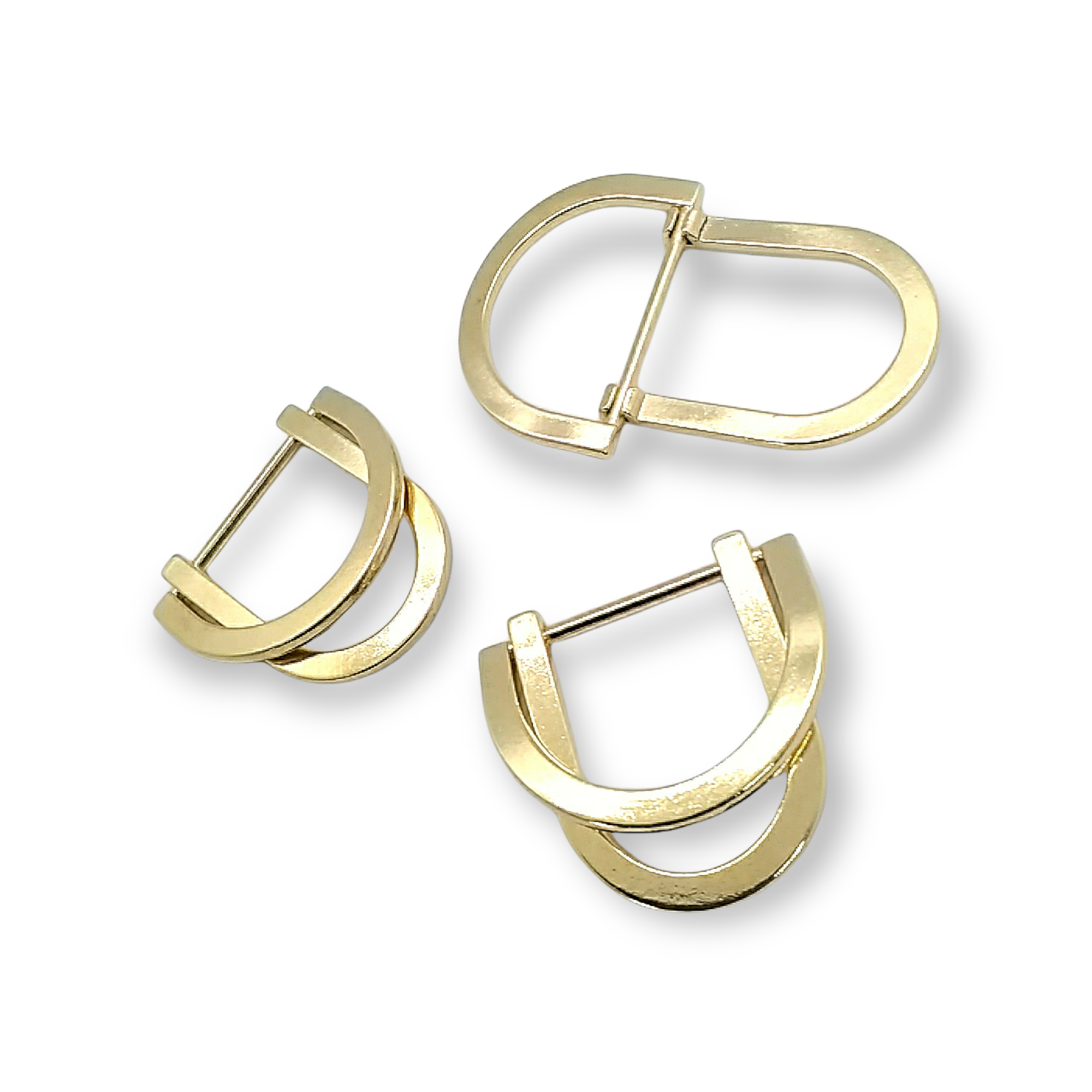 Double Ring D Buckle 23 mm Metal Adjuster and Belt Buckle E 2145