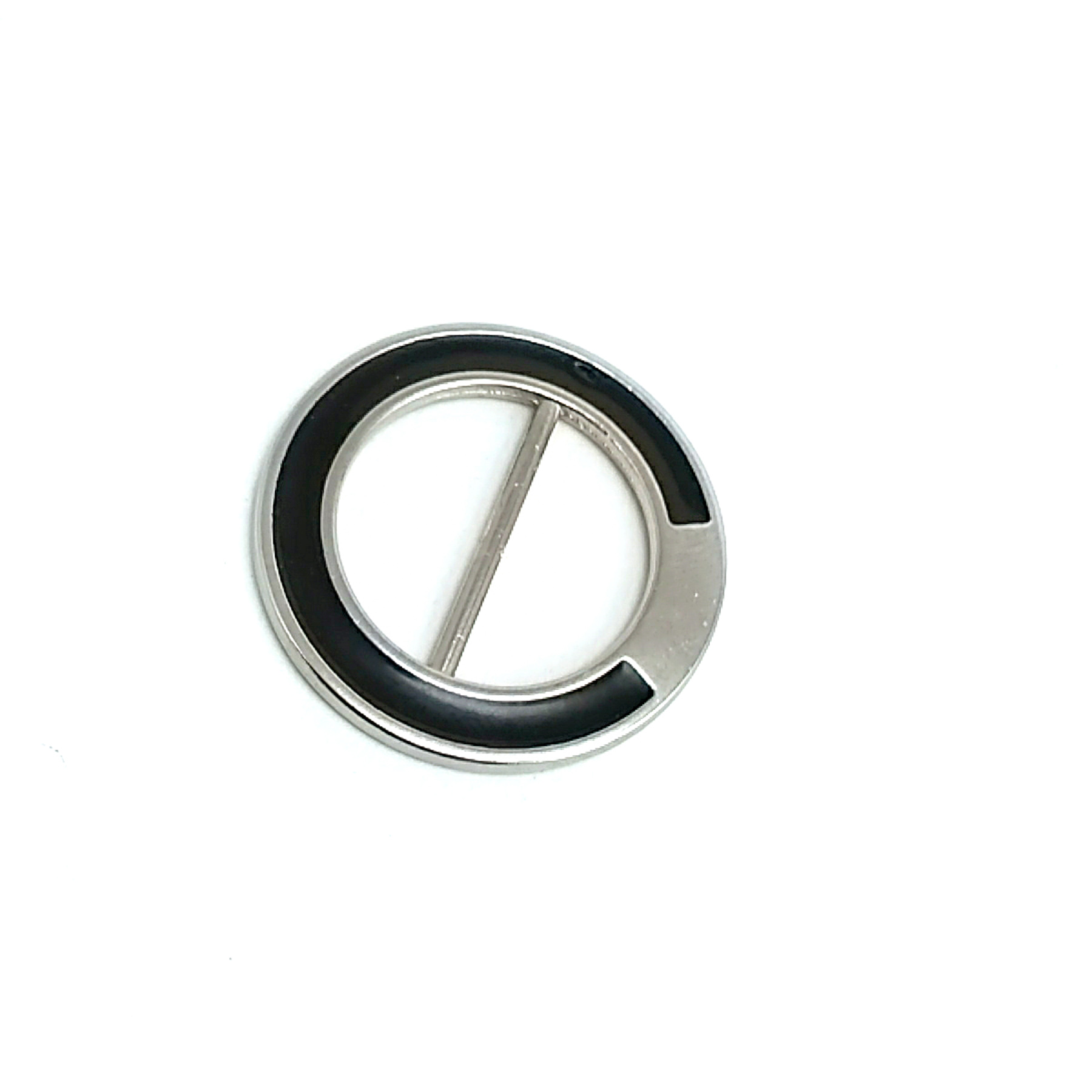 Center Bar Ring Clasp Metal Enamel Buckle 28 mm E 725 MN