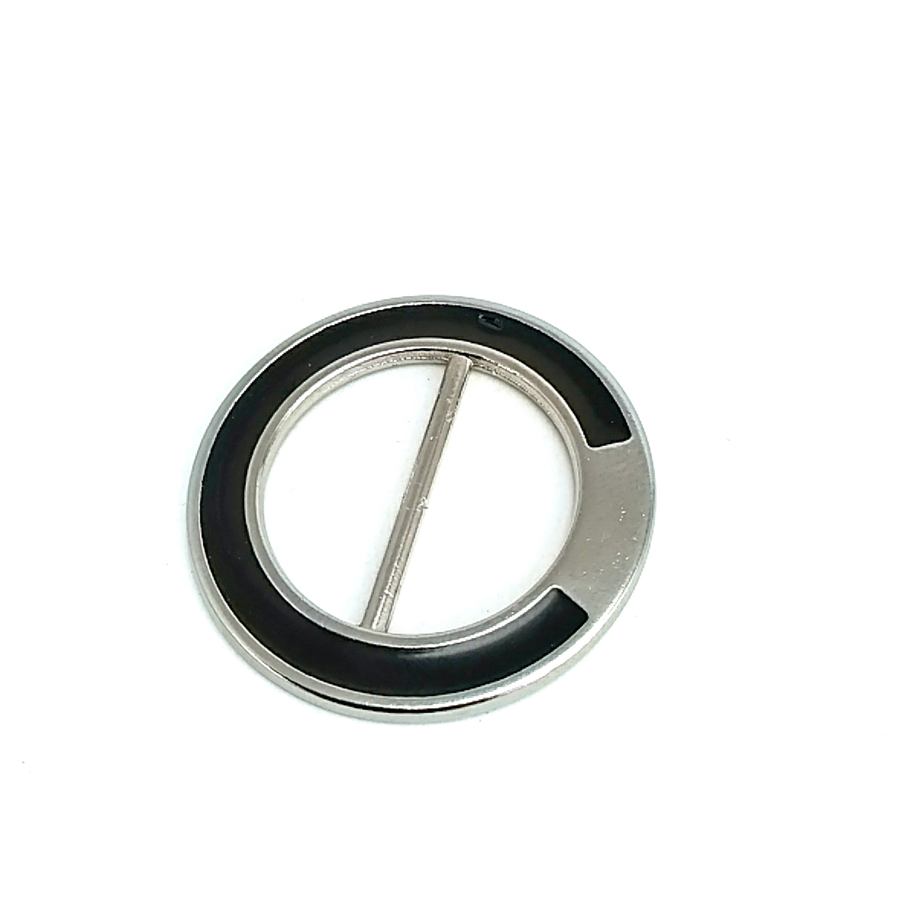 Center Bar Ring Clasp Metal Enamel Buckle 28 mm E 725 MN