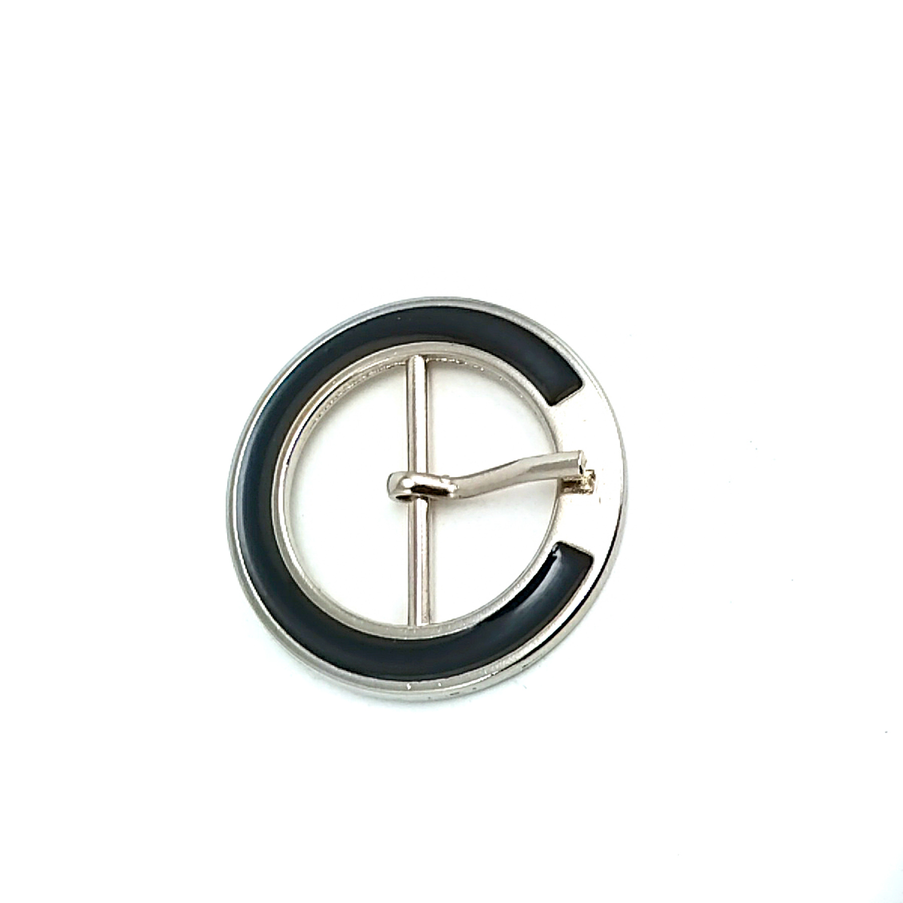 Center Bar Ring Clasp Metal Enamel Buckle 28 mm E 725 MN