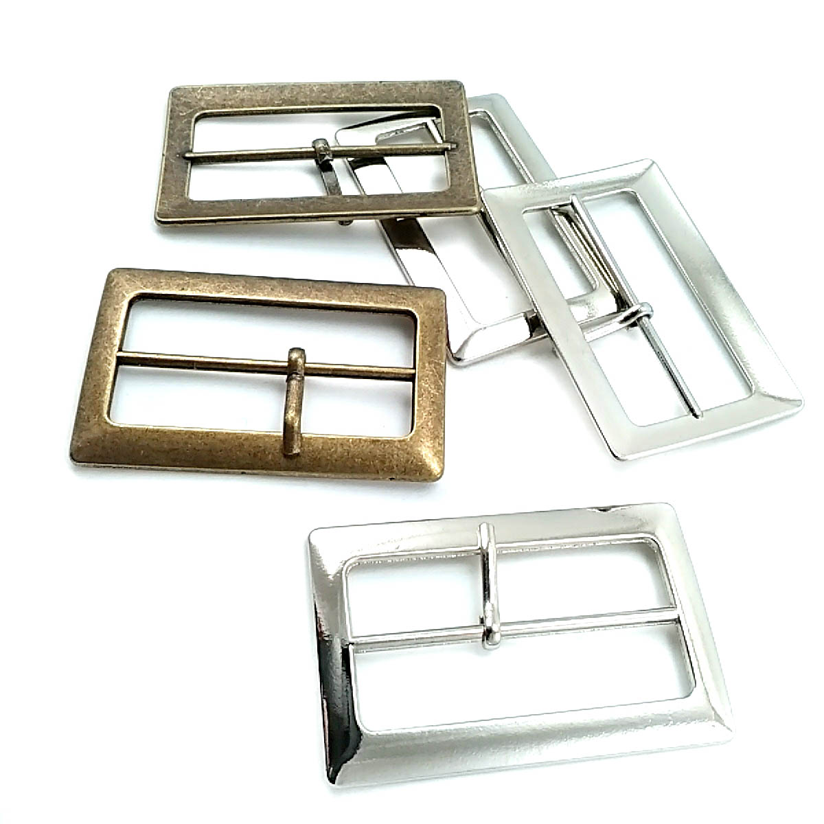 Rectangular Center Bar Buckle 5 cm Zamak Metal E 970 Rectangular Center Bar Buckle 5 cm Zamak Metal E 970