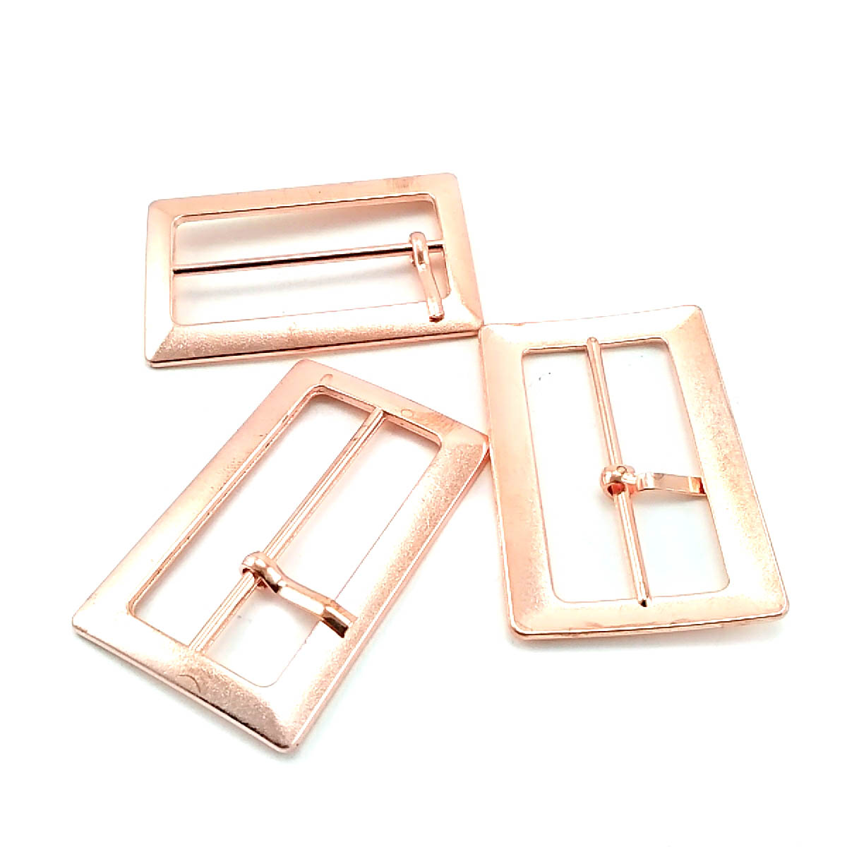 Rectangular Center Bar Buckle 5 cm Zamak Metal E 970