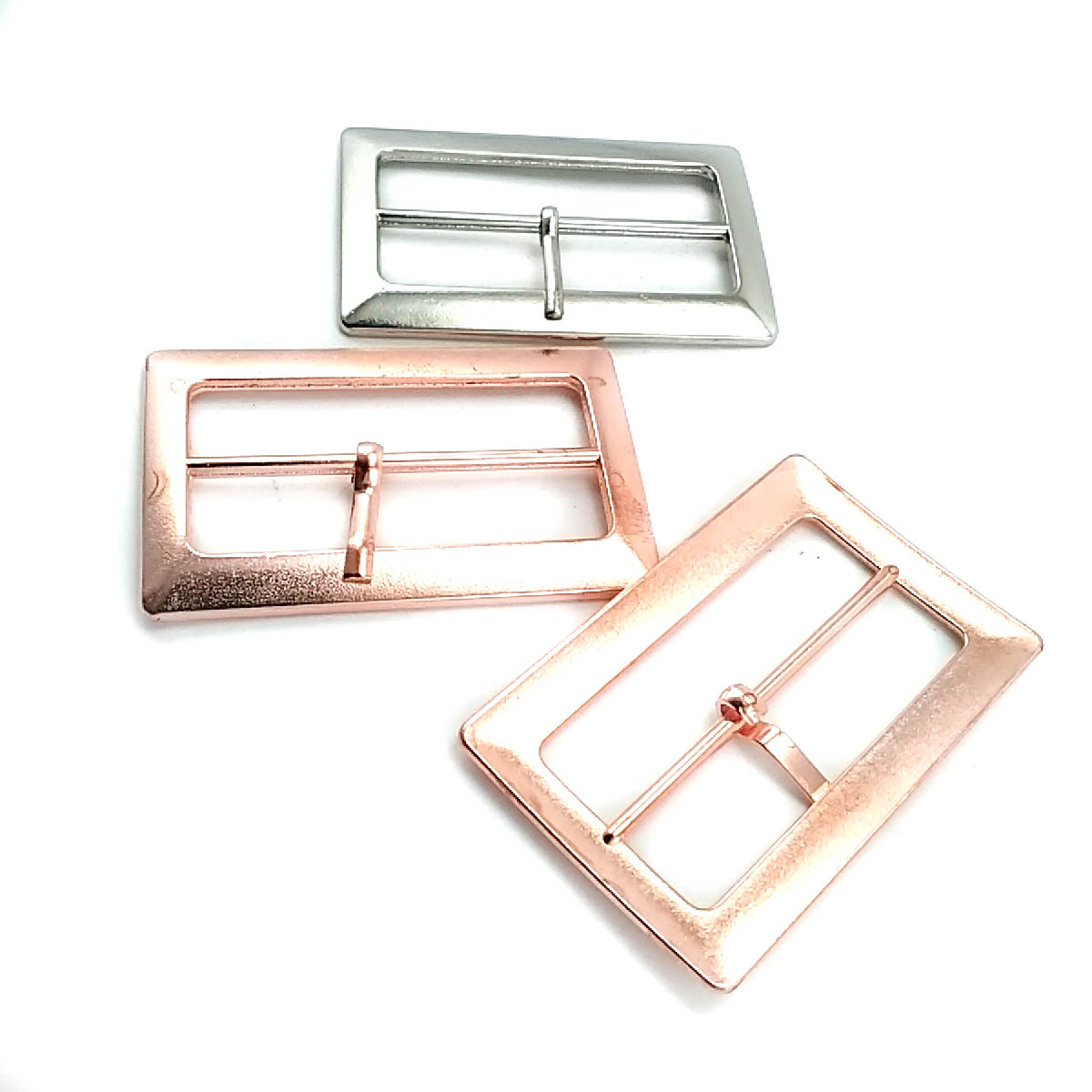 Rectangular Center Bar Buckle 5 cm Zamak Metal E 970
