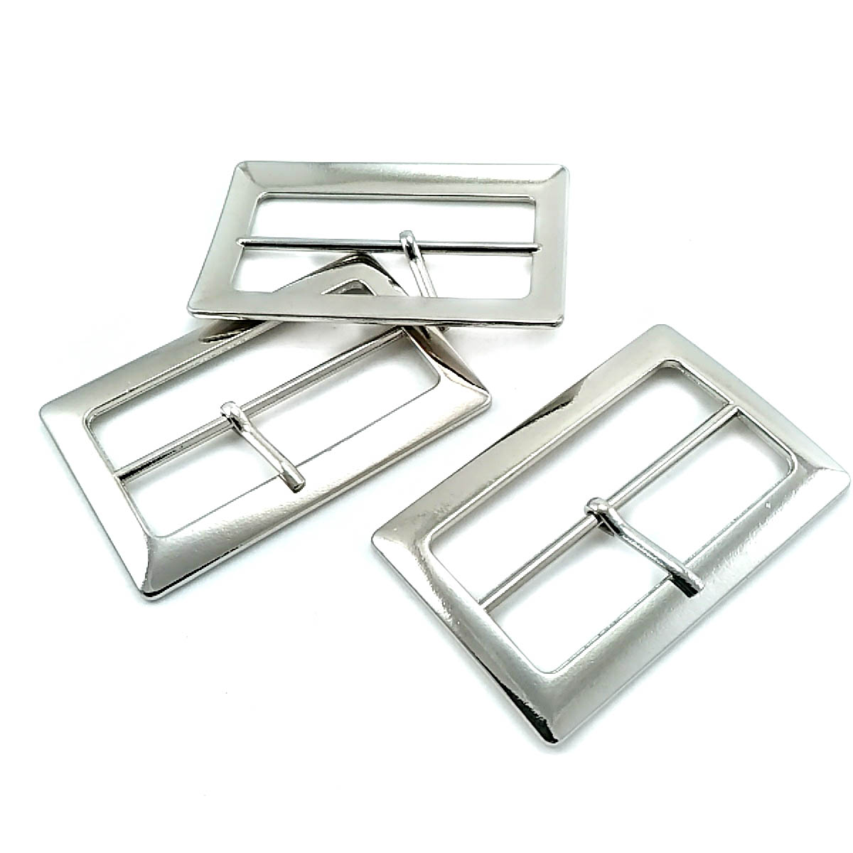 Rectangular Center Bar Buckle 5 cm Zamak Metal E 970