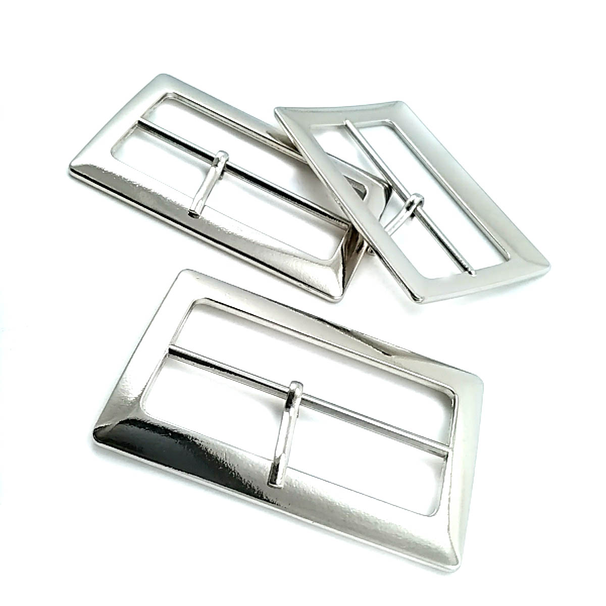 Rectangular Center Bar Buckle 5 cm Zamak Metal E 970