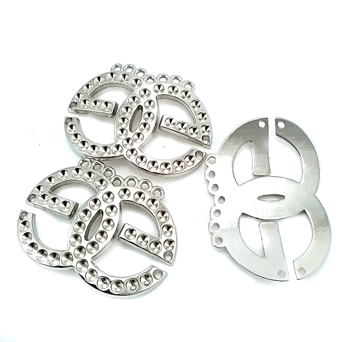 57 mm Rhinestone / Crystal Detail Decorative Clasp front and detail view