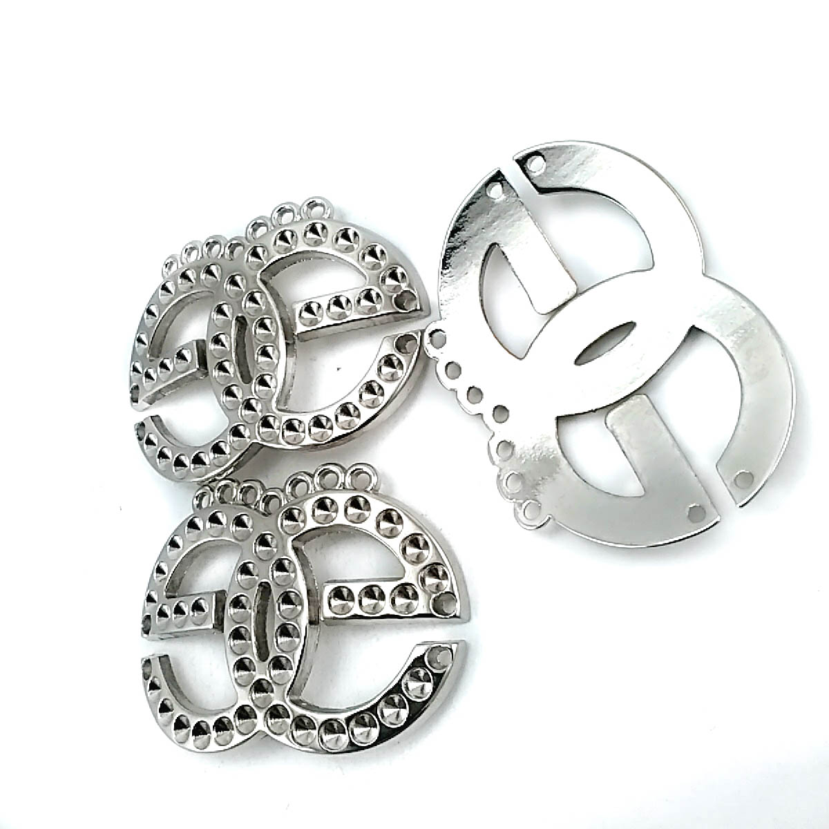 57 mm Rhinestone / Crystal Detail Decorative Clasp front and detail view