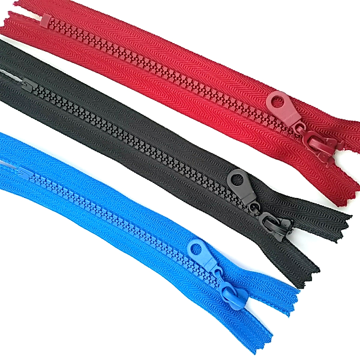 18 cm - 7,09 inch Chunky Plastic Teeth Zip Closed End (50 pcs/Pack) FK00001